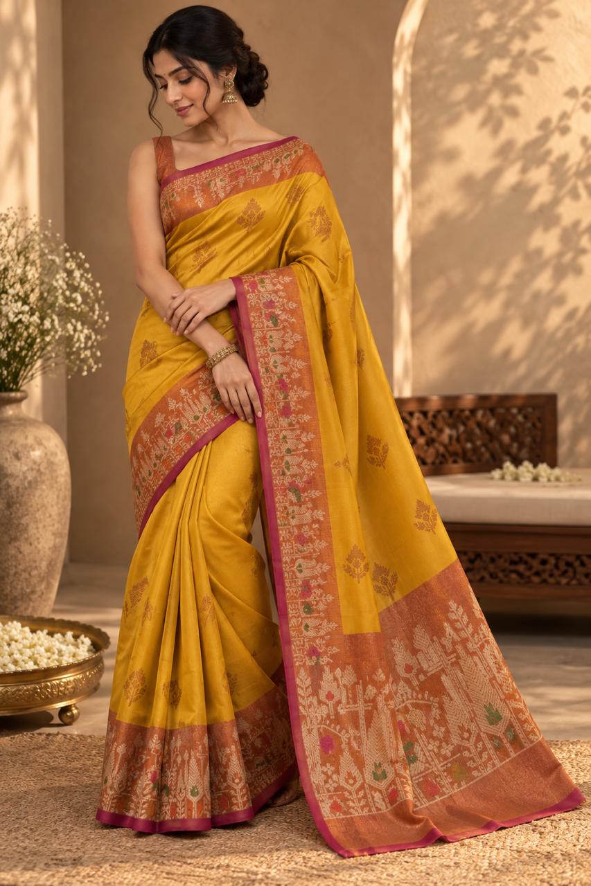 Royal Meena Border Silk Saree